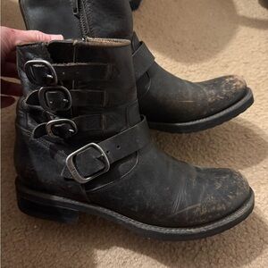 Womens Frye Veronica Buckle Boots